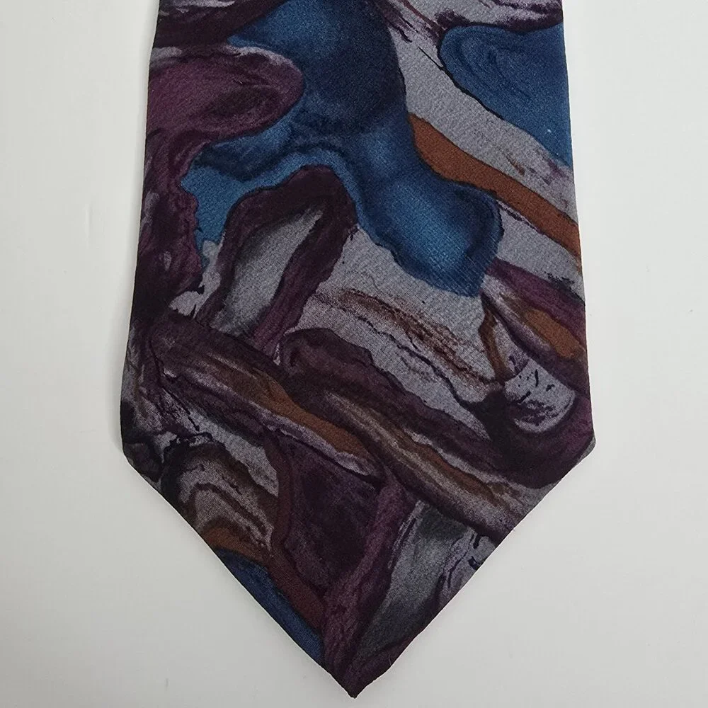 Jerry Garcia Neck Tie Collection 7 Malachite Valley Purple Blue Marble Artsy 60